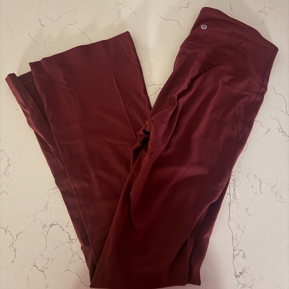 Lululemon Maroon Flare Leggings